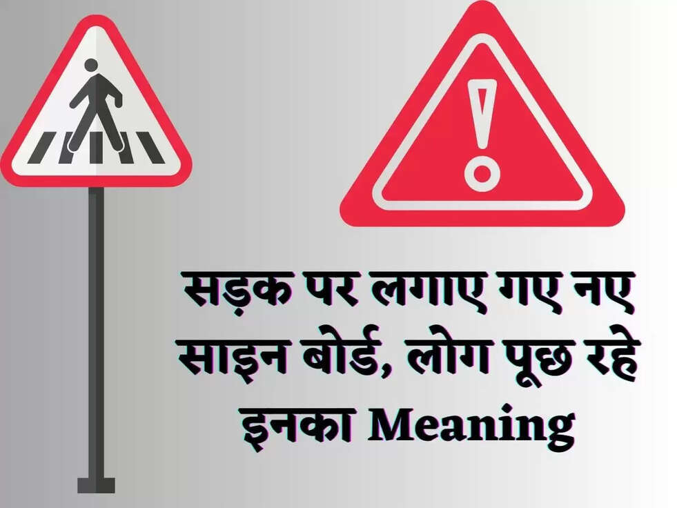 सड़क पर लगाए गए नए साइन बोर्ड, लोग पूछ रहे इनका&nbsp;Meaning