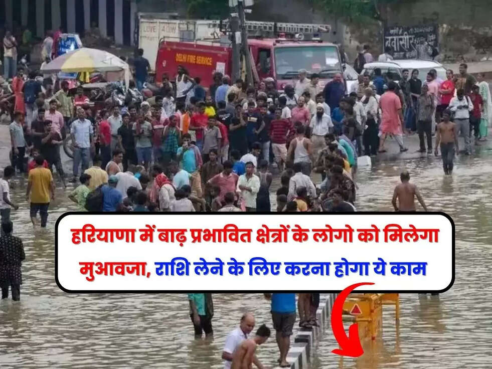 हरियाणा में बाढ़ प्रभावित क्षेत्रों के लोगो को मिलेगा मुआवजा, राशि लेने के लिए करना होगा ये काम&nbsp;