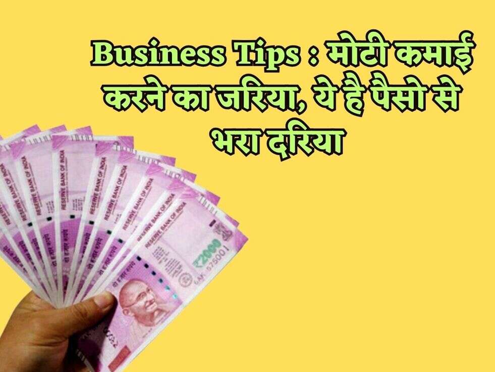 Business Tips : मोटी कमाई करने का जरिया, ये है पैसो से भरा दरिया&nbsp;