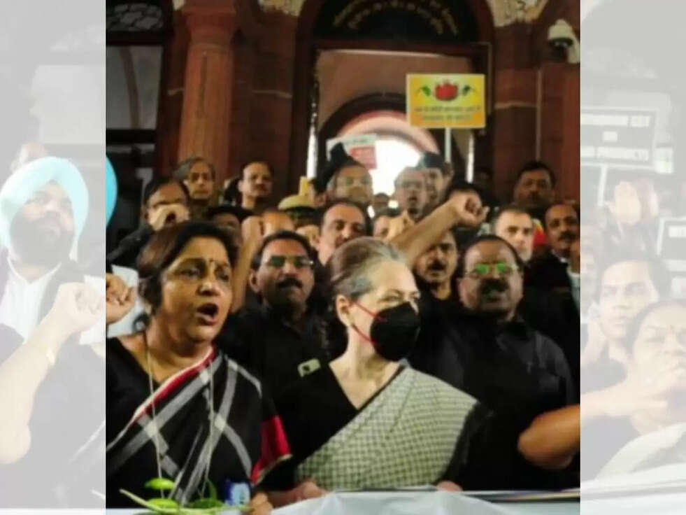 Black Protest : काले कपड़ों में Parliament पहुंचीं Sonia Gandhi, 17 विपक्षी दल शामिल