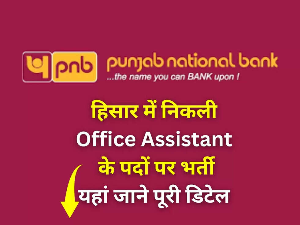  हिसार में निकली &nbsp;Office Assistant के पदों पर भर्ती, यहां जाने पूरी डिटेल&nbsp;