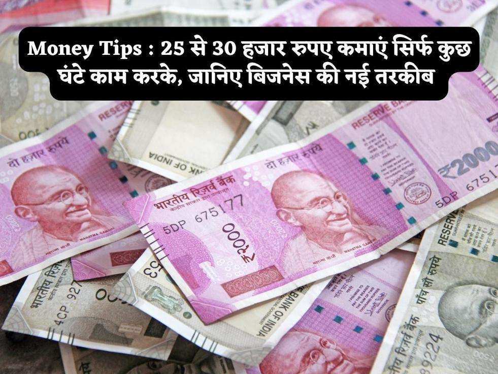 Money Tips : 25 से 30 हजार रुपए कमाएं सिर्फ कुछ घंटे काम करके, जानिए बिजनेस की नई तरकीब 