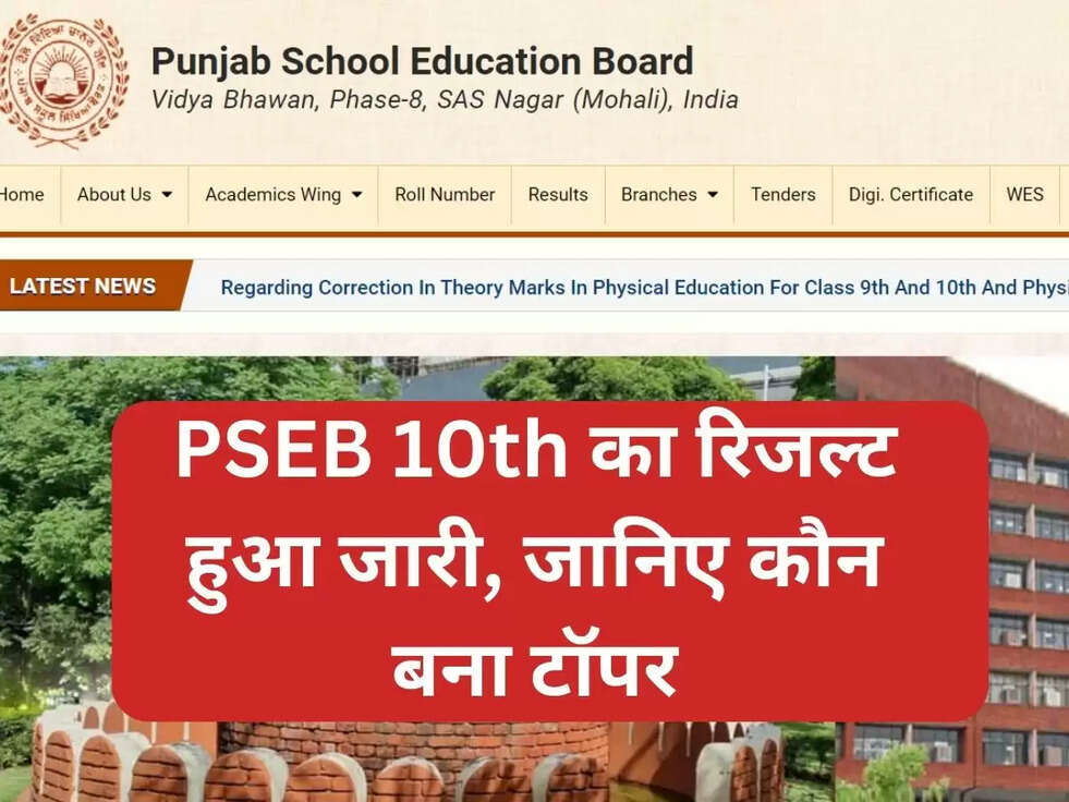 pseb 10th result