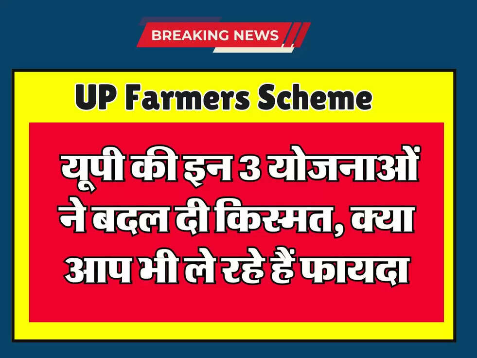 UP Farmers Scheme: यूपी की इन 3 योजनाओं ने बदल दी किस्मत, जानें क्या आप भी ले रहे हैं फायदा