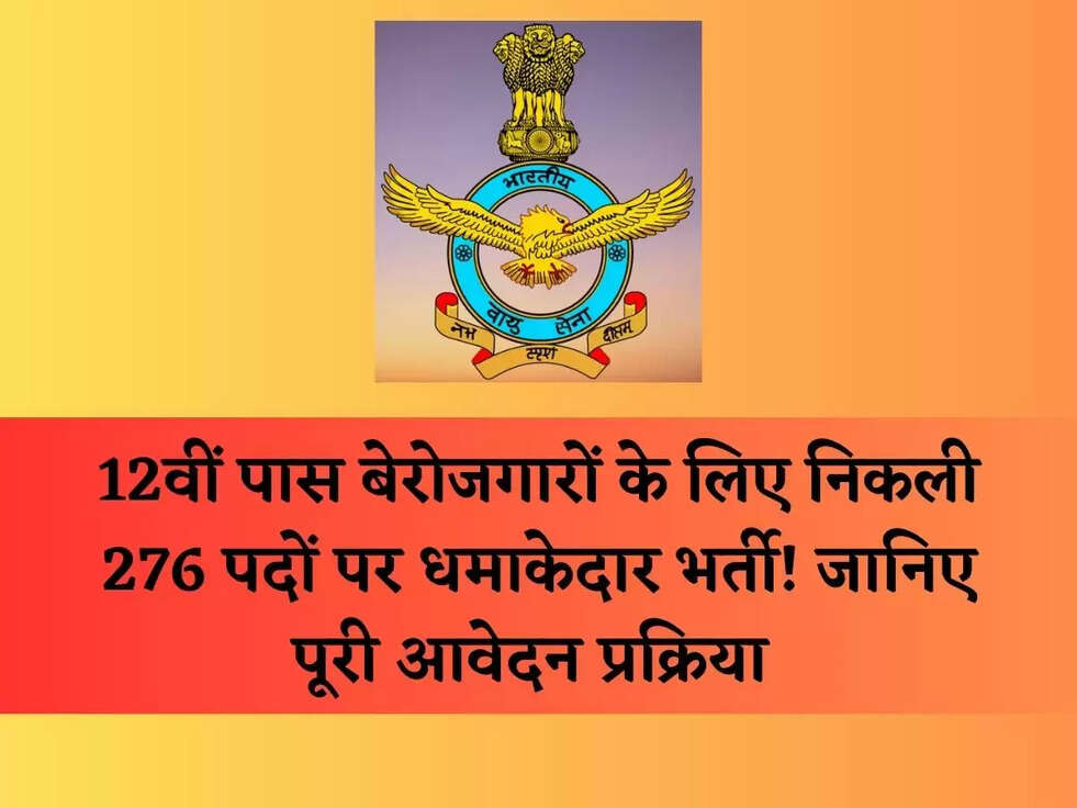 12वीं पास बेरोजगारों के लिए निकली 276 पदों पर धमाकेदार भर्ती! जानिए पूरी आवेदन प्रक्रिया 