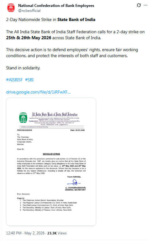 sbi notice