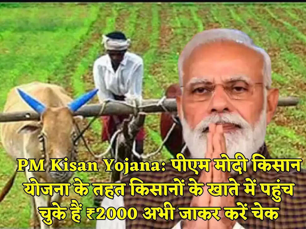 PM Kisan Yojana:&nbsp;पीएम मोदी किसान योजना के तहत किसानों के खाते में पहुंच चुके हैं ₹2000 अभी जाकर करें चेक