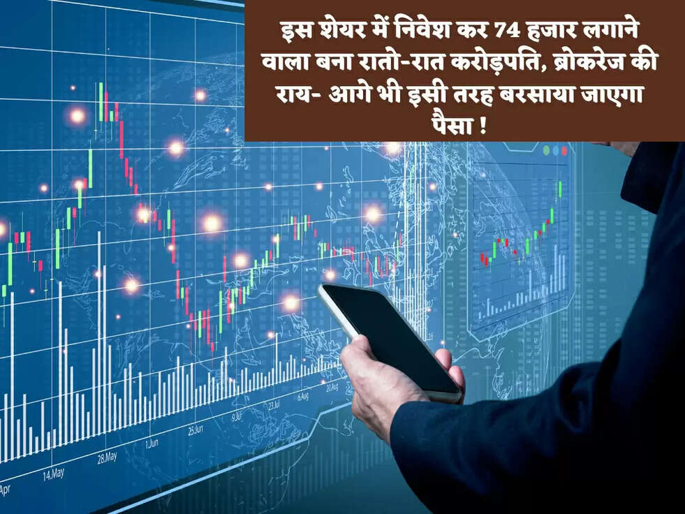 इस शेयर में निवेश कर 74 हजार लगाने वाला बना रातो-रात करोड़पति, ब्रोकरेज की राय- आगे भी इसी तरह बरसाया जाएगा पैसा !
