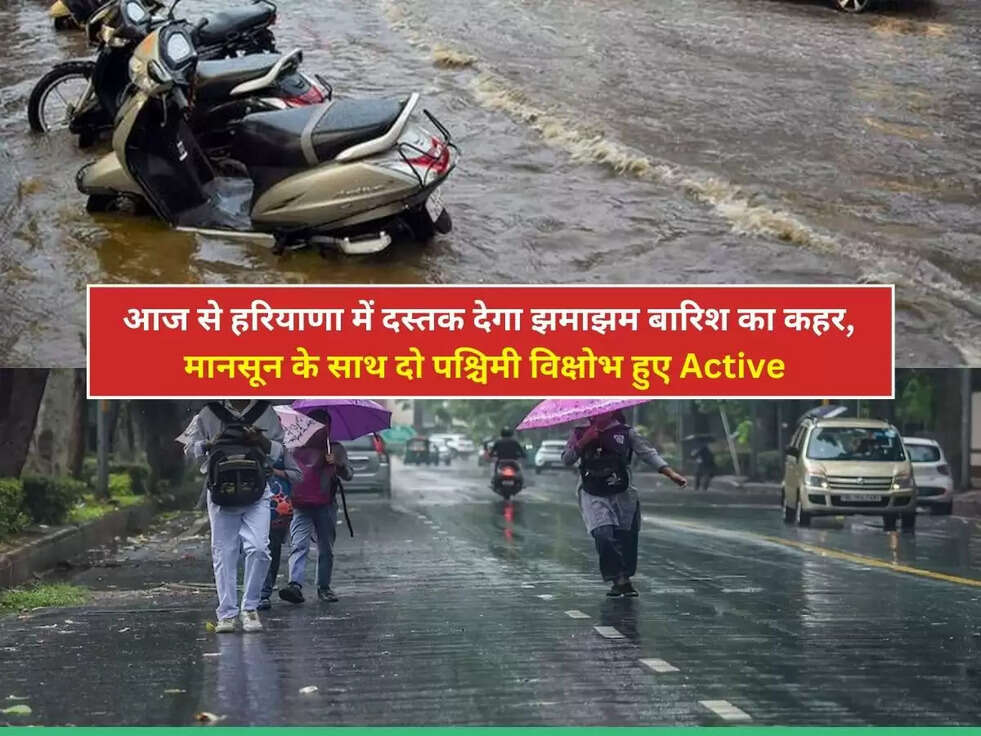 Weather Update Haryana: आज से हरियाणा में दस्तक देगा झमाझम बारिश का कहर, मानसून के साथ दो पश्चिमी विक्षोभ हुए Active&nbsp;