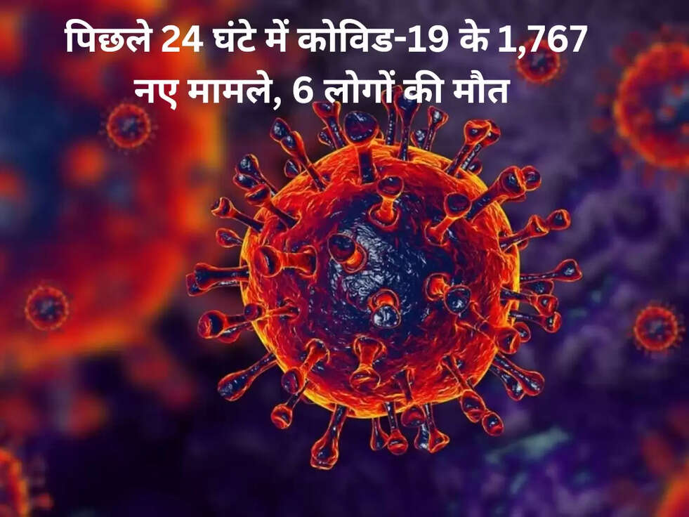  पिछले 24 घंटे में कोविड-19 के 1,767 नए मामले, 6 लोगों की मौत