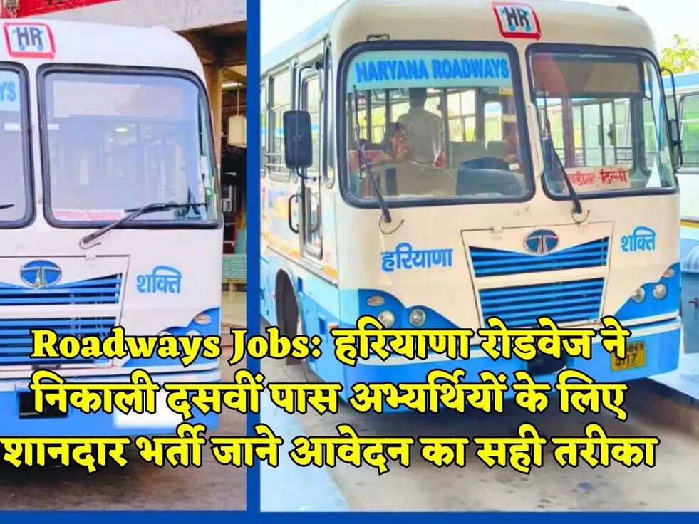 Roadways Jobs:&nbsp;हरियाणा रोडवेज ने निकाली दसवीं पास अभ्यर्थियों के लिए शानदार भर्ती जाने आवेदन का सही तरीका