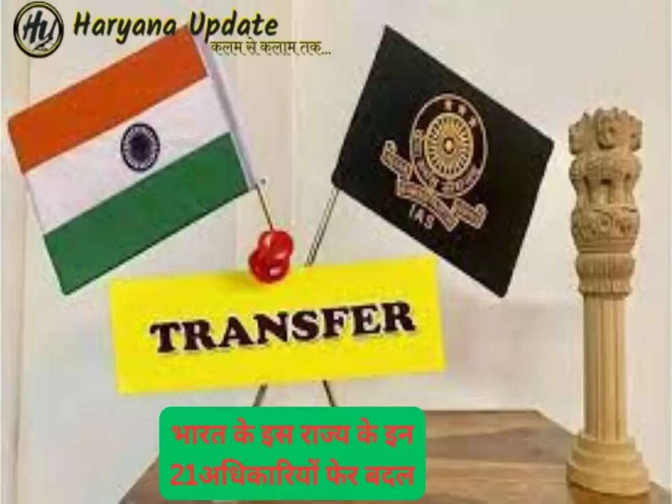 भारत के इस राज्य के इन 21अधिकारियों फेर बदल, देखें लिस्ट..