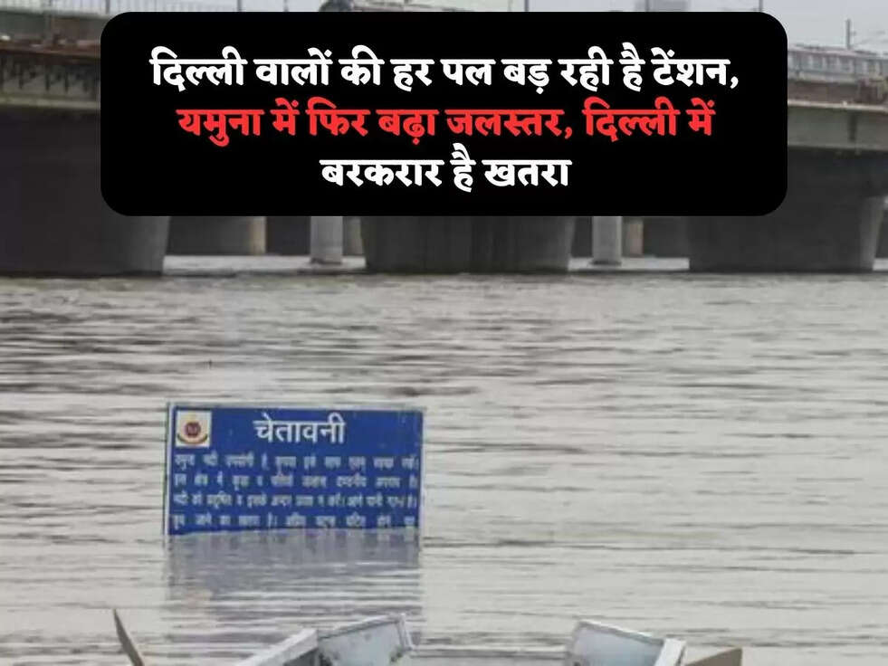 दिल्ली वालों की हर पल बड़ रही है टेंशन,&nbsp;यमुना में फिर&nbsp;बढ़ा जलस्तर, दिल्ली में बरकरार है खतरा