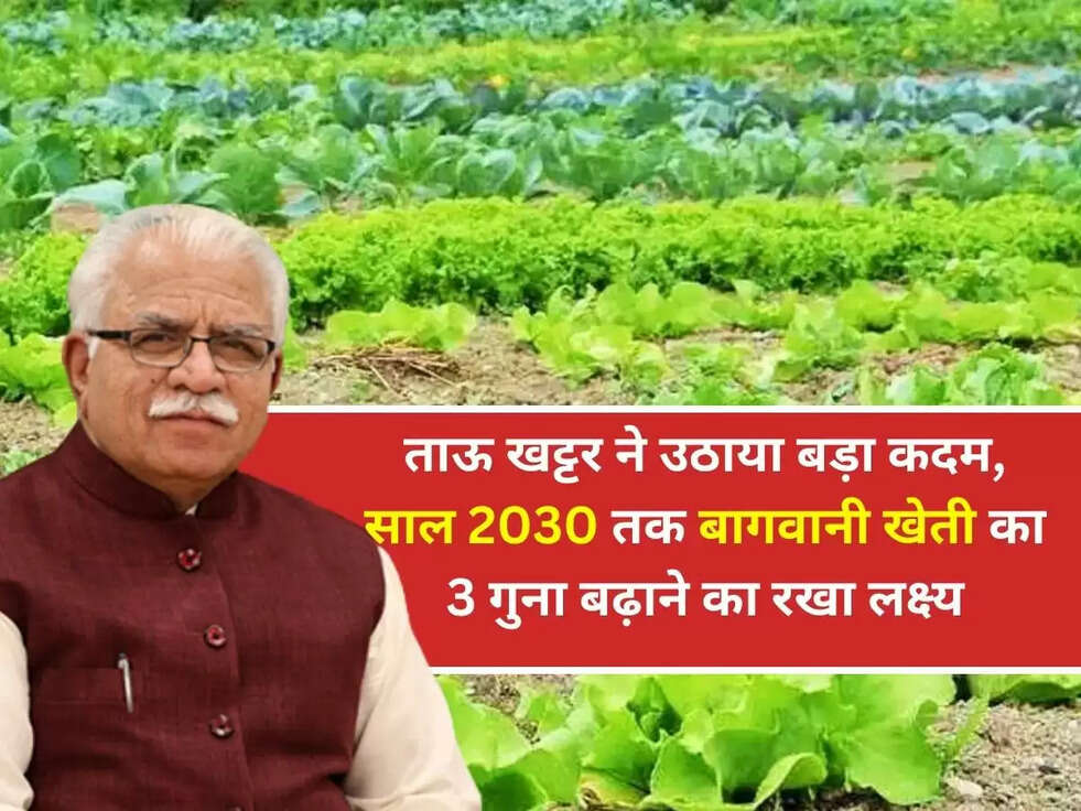 Haryana News: ताऊ खट्टर &nbsp;ने उठाया बड़ा कदम, साल 2030 तक बागवानी खेती का 3 गुना बढ़ाने का रखा लक्ष्य