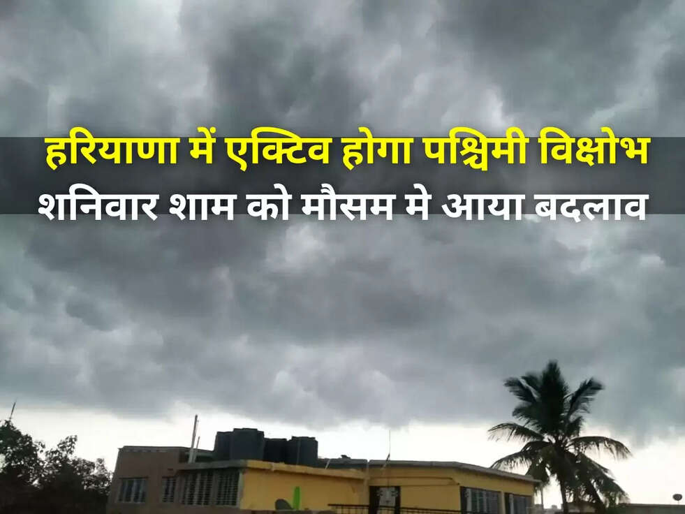 Haryana Mausam: हरियाणा में एक्टिव होगा पश्चिमी विक्षोभ, शनिवार शाम को मौसम मे आया बदलाव, जाने का मौसम अपडेट