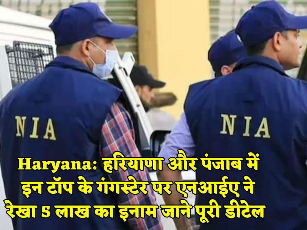 Haryana: हरियाणा और पंजाब में इन टॉप&nbsp;के गंगस्टेर पर एनआईए ने रेखा 5 लाख का इनाम जाने पूरी डीटेल&nbsp;