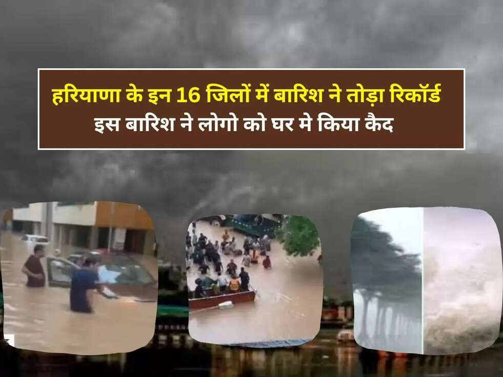 Haryana Rain Alert: हरियाणा के इन 16 जिलों में बारिश ने तोड़ा रिकॉर्ड, इस बारिश ने लोगो को घर मे किया कैद