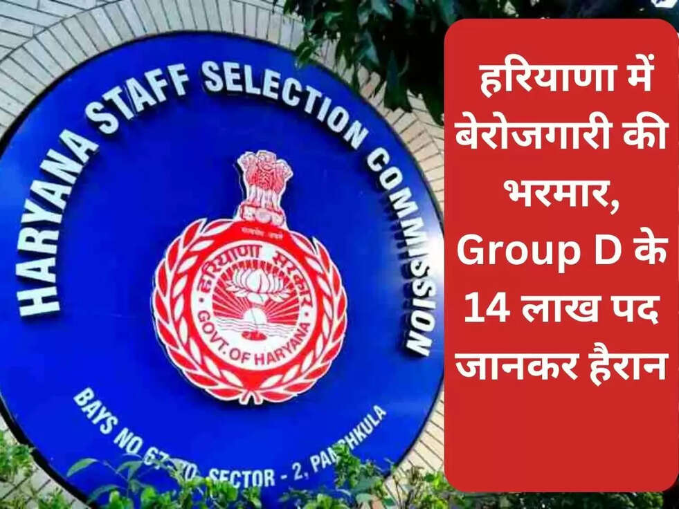 &nbsp;हरियाणा में बेरोजगारी की भरमार, Group D के 14 लाख पद जानकर हैरान