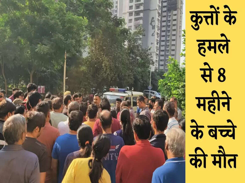 &nbsp;Dog Attack: कुत्तों के हमले से 8 महीने के बच्चे की मौत, लोगों का सोसायटी में प्रदर्शन