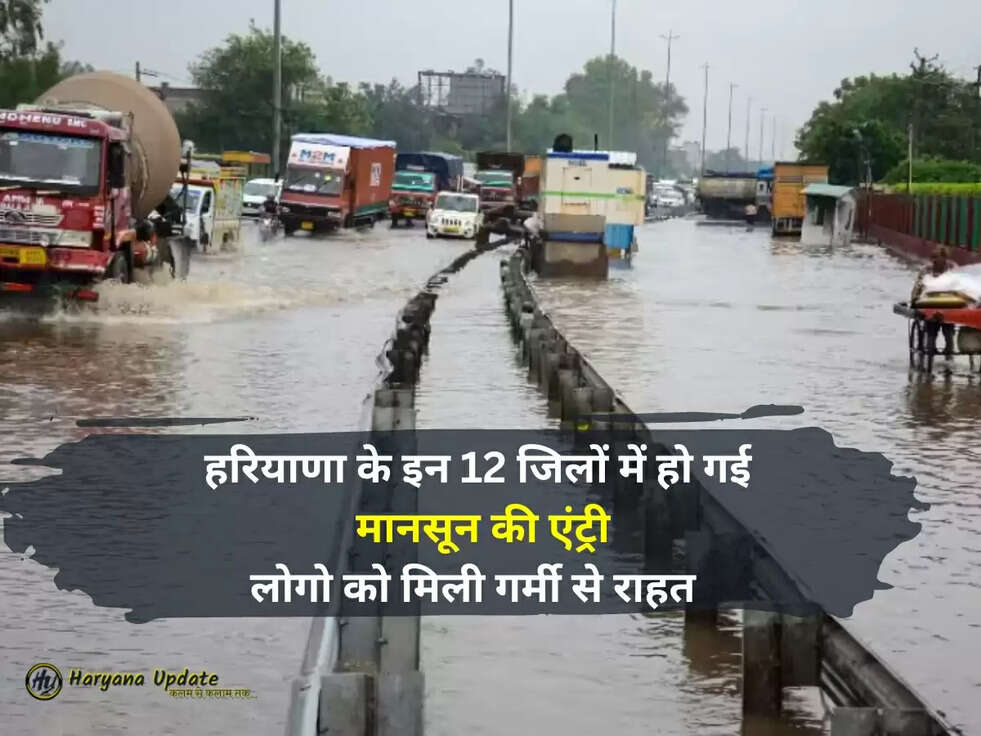 हरियाणा के इन 12 जिलों में हो गई मानसून की एंट्री, लोगो को मिली गर्मी से राहत&nbsp;