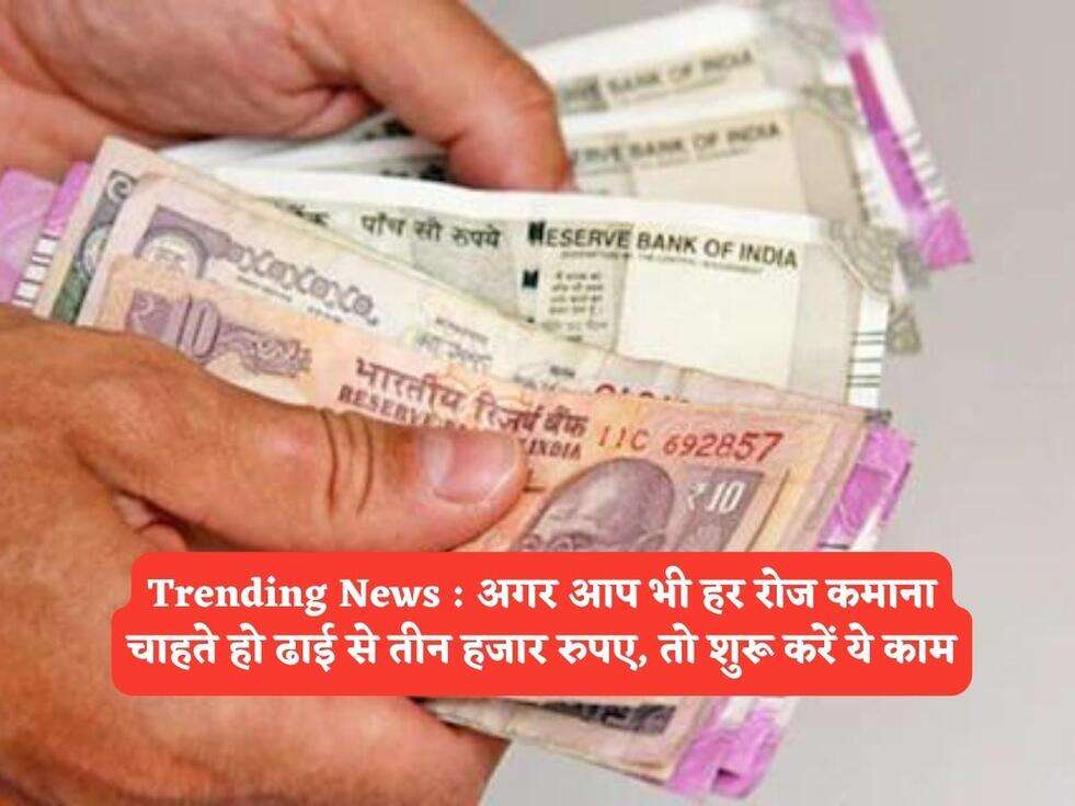 Trending News : अगर आप भी हर रोज कमाना चाहते हो ढाई से तीन हजार रुपए, तो शुरू करें ये काम