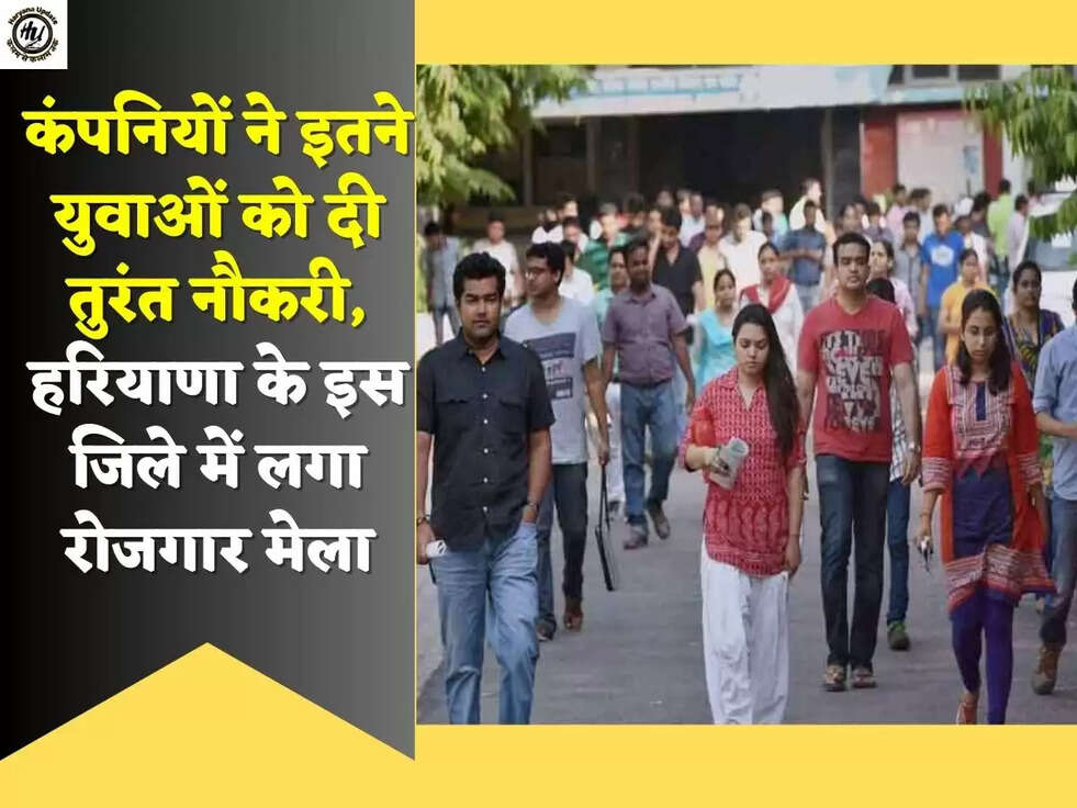 कंपनियों ने इतने युवाओं को दी तुरंत नौकरी, हरियाणा के इस जिले में लगा रोजगार मेला