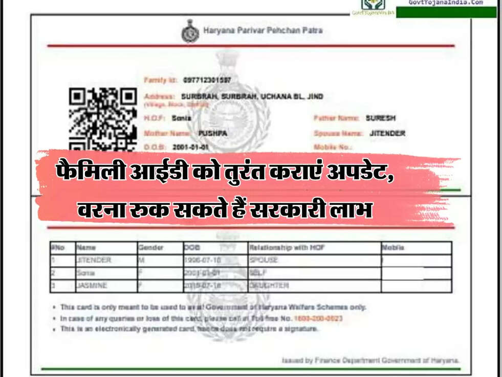 Family ID Verification 2025: फैमिली आईडी को तुरंत कराएं अपडेट, वरना रुक सकते हैं सरकारी लाभ