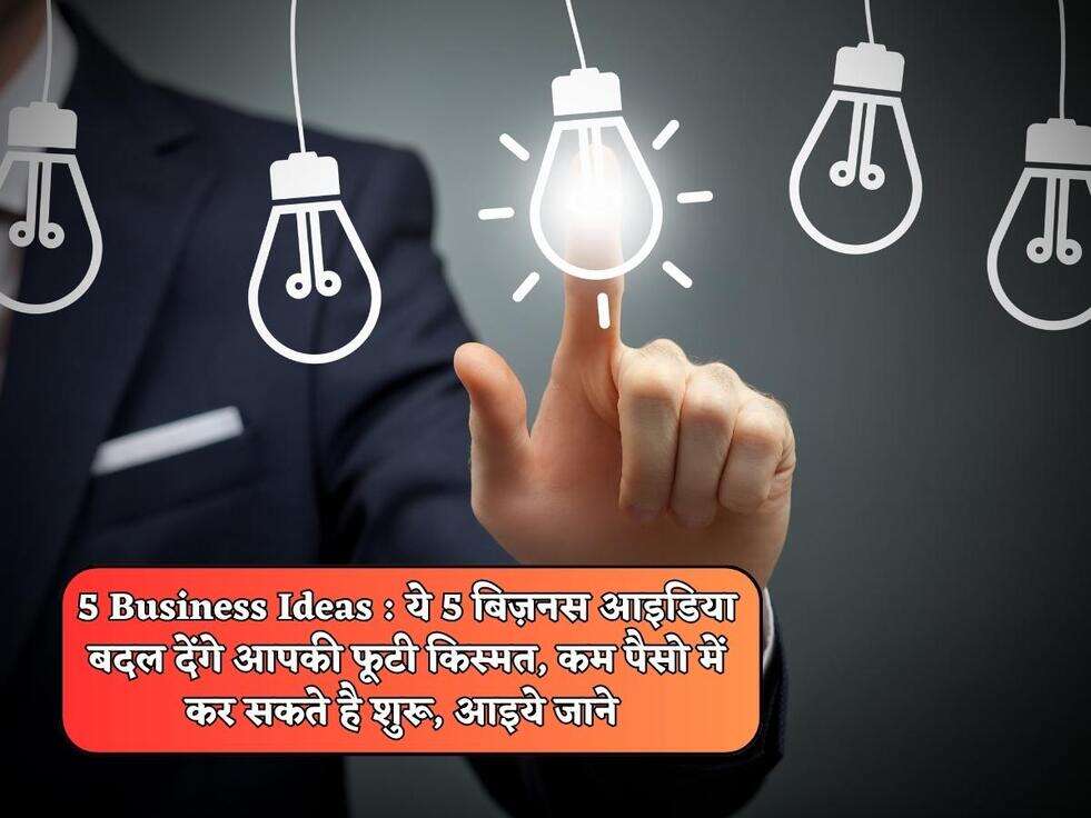 5 Business Ideas : ये 5 बिज़नस आइडिया बदल देंगे आपकी फूटी किस्मत, कम पैसो में कर सकते है शुरू, आइये जाने&nbsp;