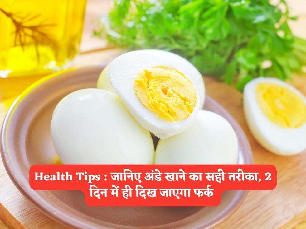 Health Tips : जानिए अंडे खाने का सही तरीका, 2 दिन में ही दिख जाएगा फर्क&nbsp;