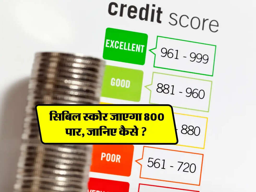 CIBIL Score : सिबिल स्कोर जाएगा 800 पार, जानिए कैसे ?