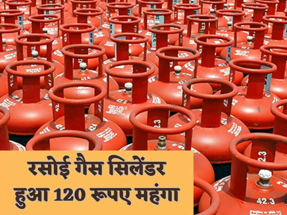 रसोई गैस सिलेंडर हुआ 120 रूपए महंगा
