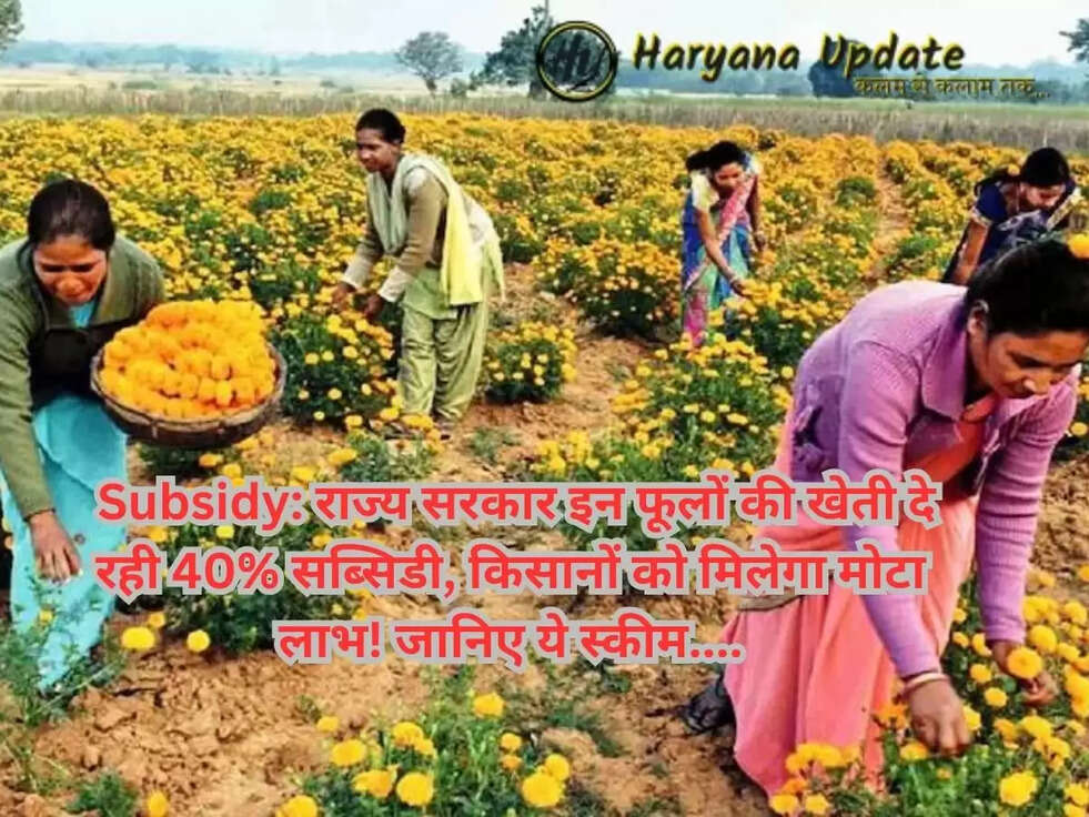 subsidy for flowers cultivation