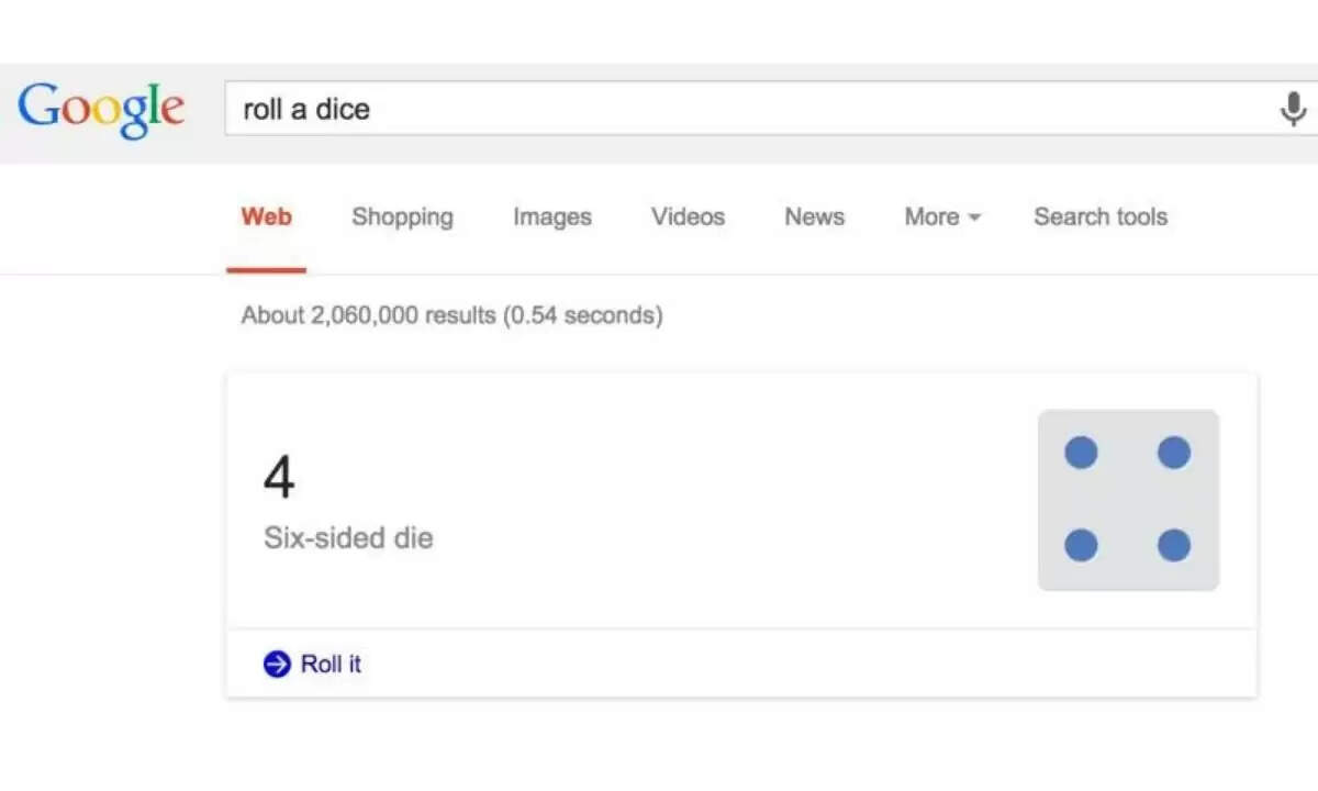 roll a dice google