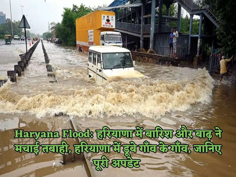 Haryana Flood: हरियाणा में बारिश और बाढ़ ने मचाई तबाही, हरियाणा में डूबे गाँव के गाँव, जानिए पूरी अपडेट&nbsp;