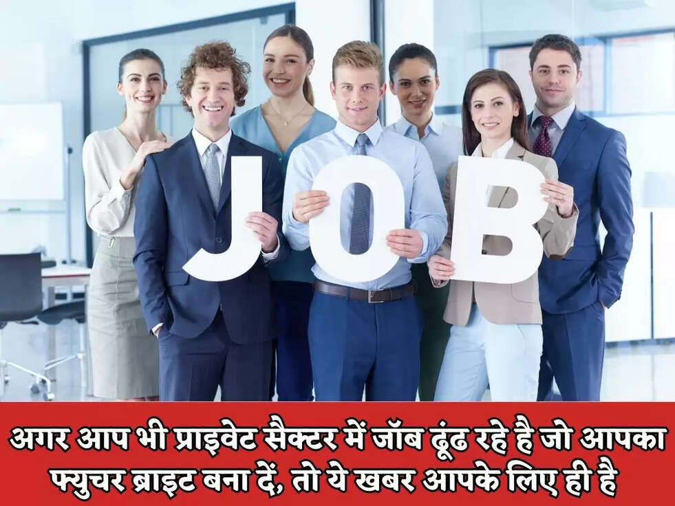 अगर आप भी&nbsp;प्राइवेट सैक्टर में जॉब ढूंढ रहे है जो आपका फ्युचर ब्राइट बना दें, तो ये खबर आपके लिए ही है&nbsp;