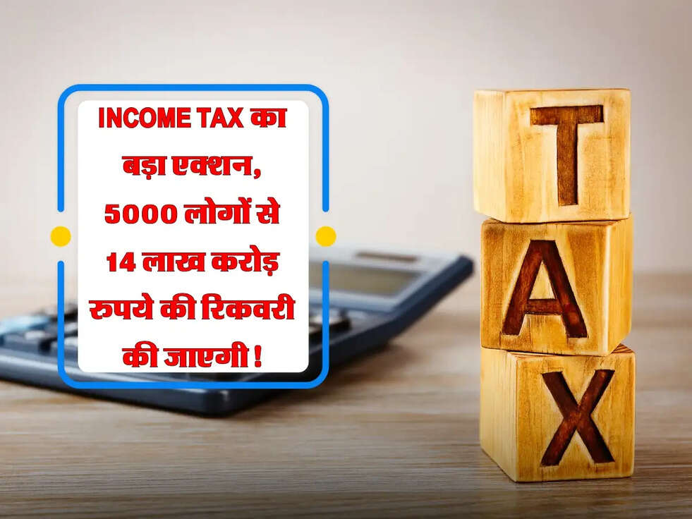 Income Tax का बड़ा एक्शन, 5000 लोगों से 14 लाख करोड़ रुपये की रिकवरी की जाएगी!