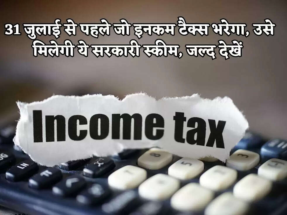 31 जुलाई से पहले जो इनकम टैक्स भरेगा, उसे मिलेगी ये सरकारी स्कीम,&nbsp;जल्द देखें&nbsp;