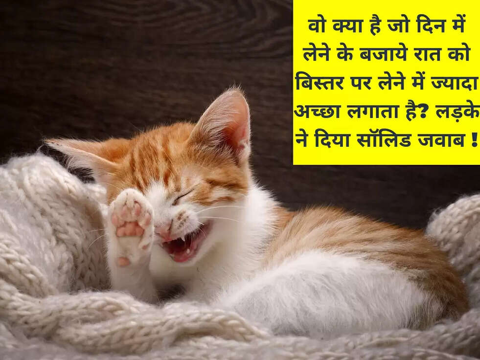 वो क्या है जो दिन में लेने के बजाये रात को बिस्तर पर लेने में ज्यादा अच्छा लगाता है? लड़के ने दिया सॉलिड जवाब !