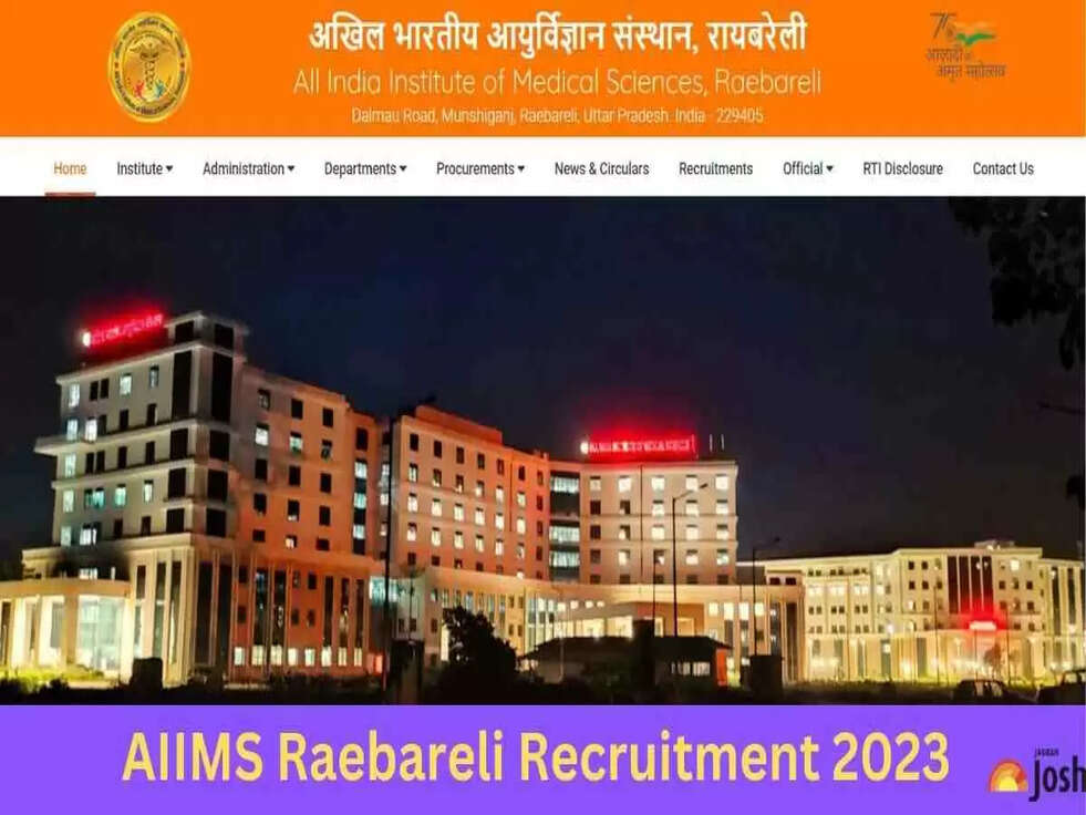 aiims raebareli recruitment 2023 
